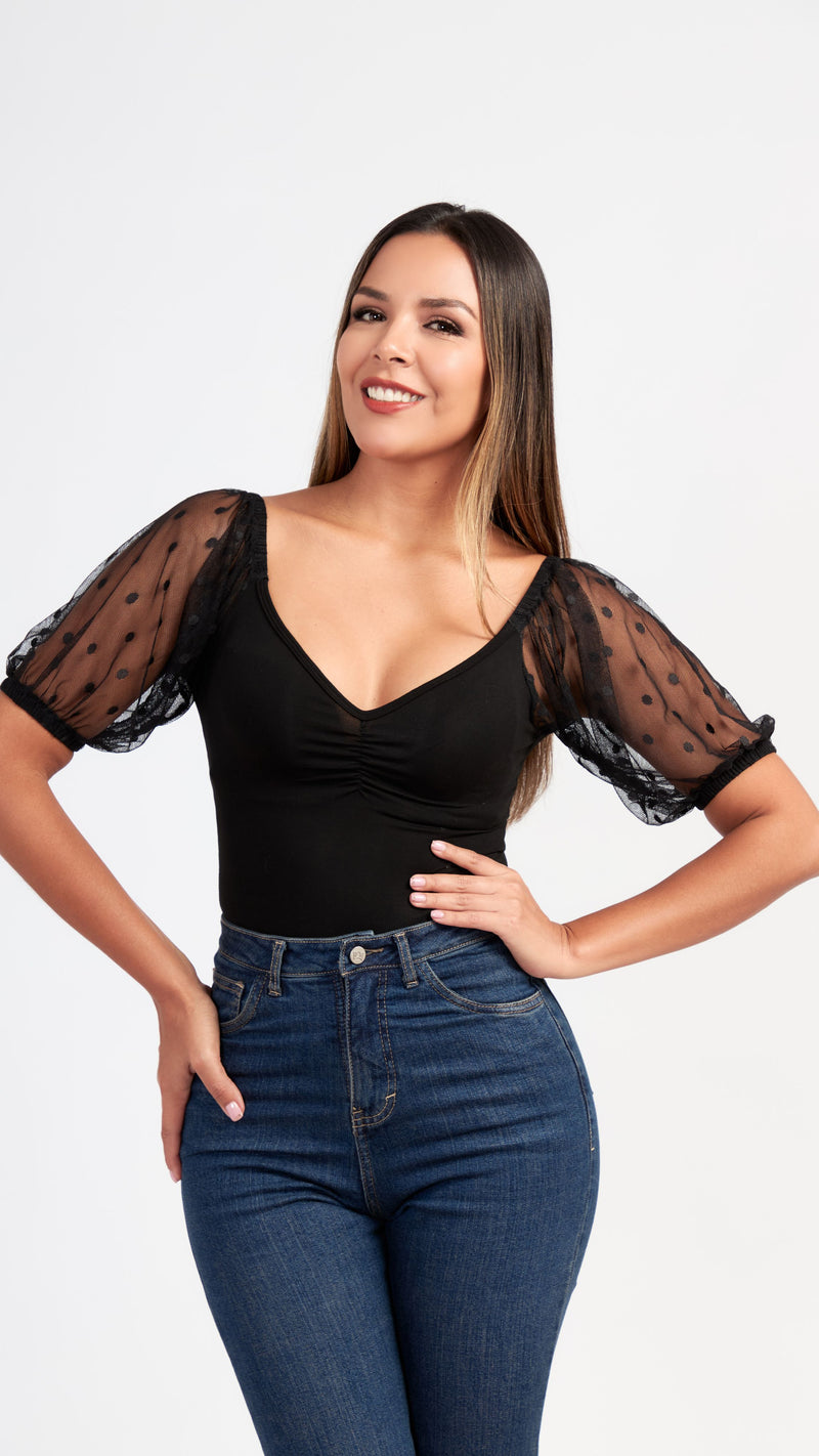 Top Barbara con Lunares