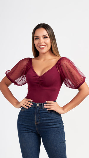 Top Barbara con Lunares