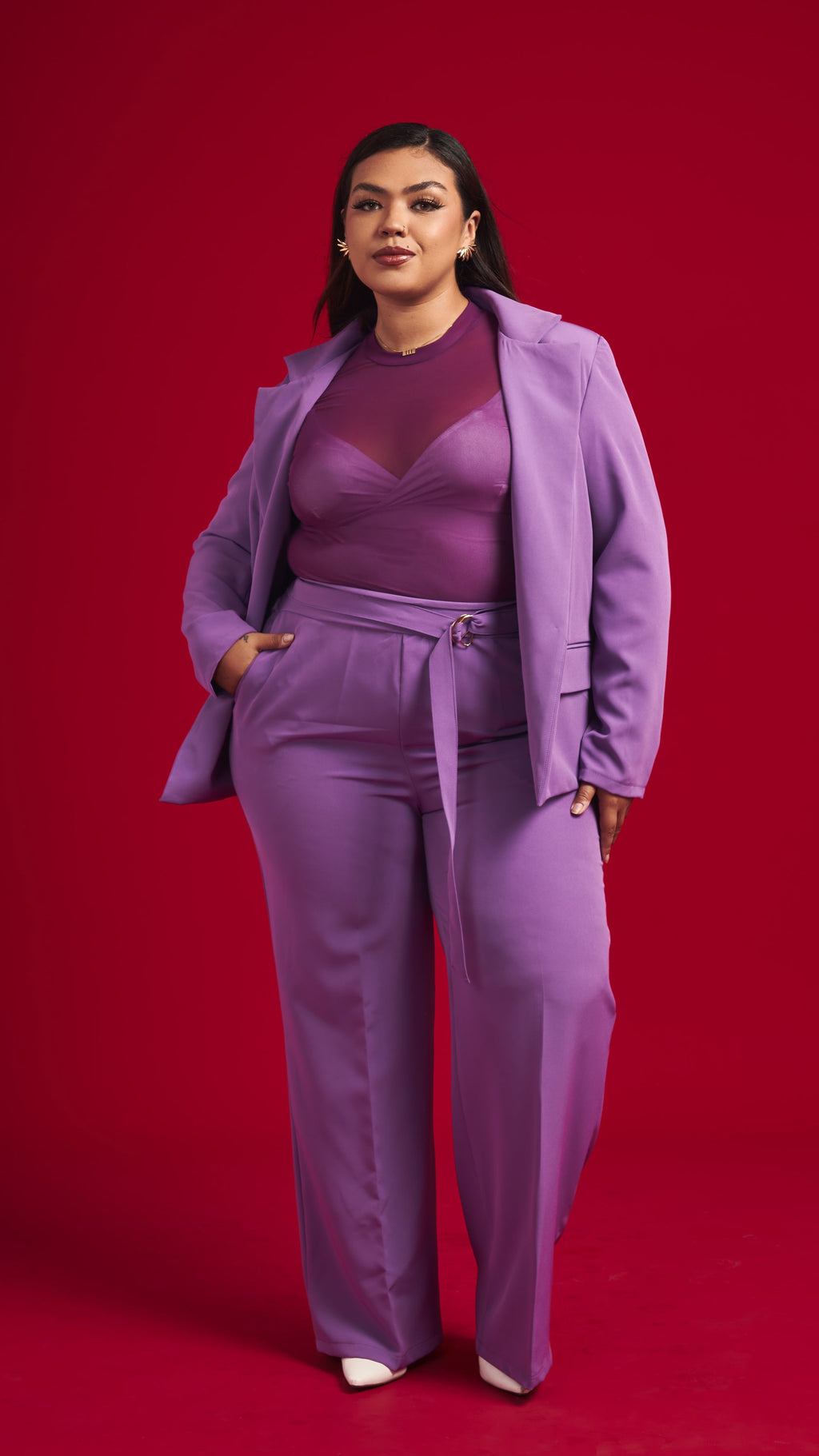 Top de Tul Nahomi color Morado