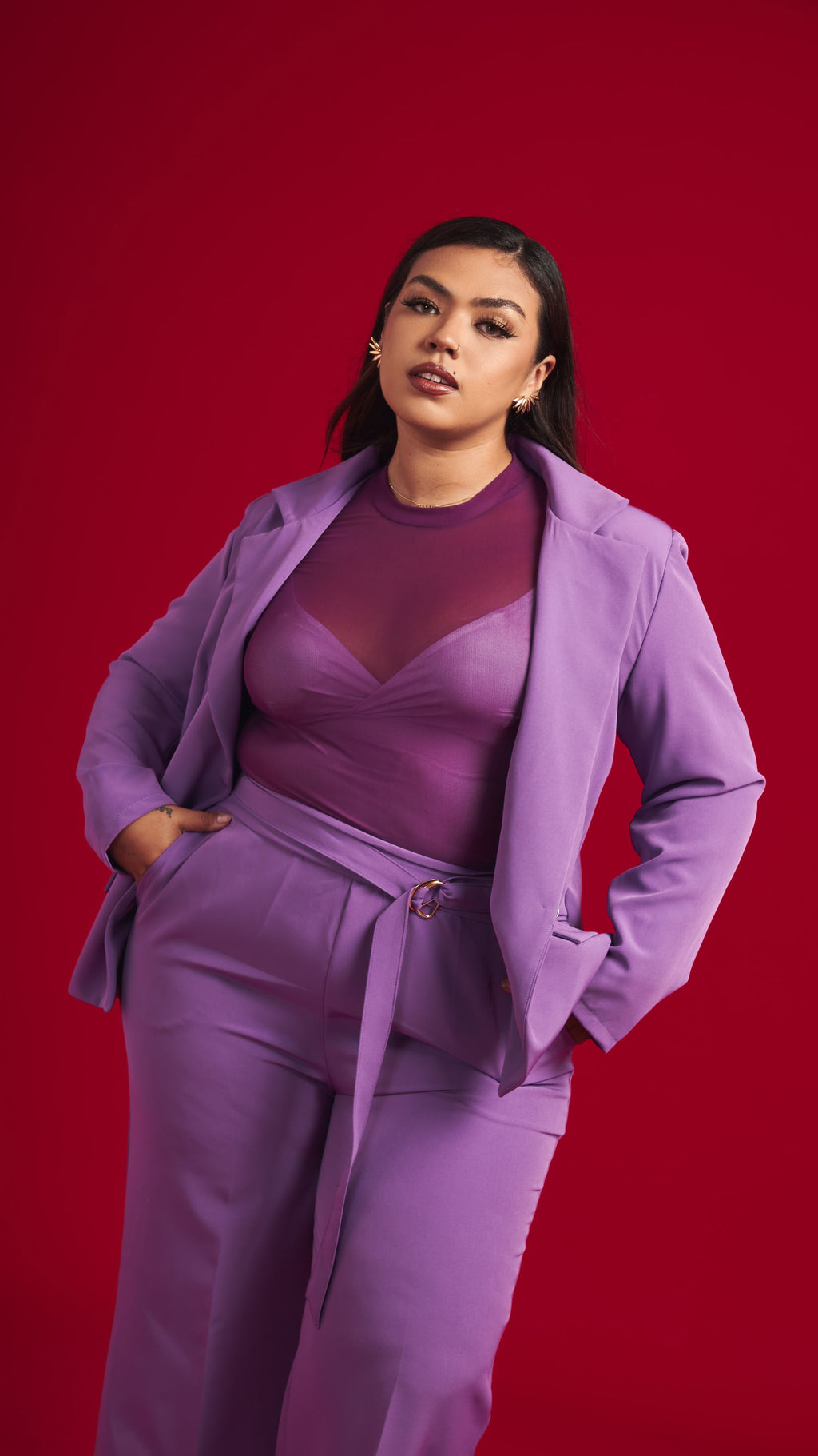 Blazer Basico color Lavanda