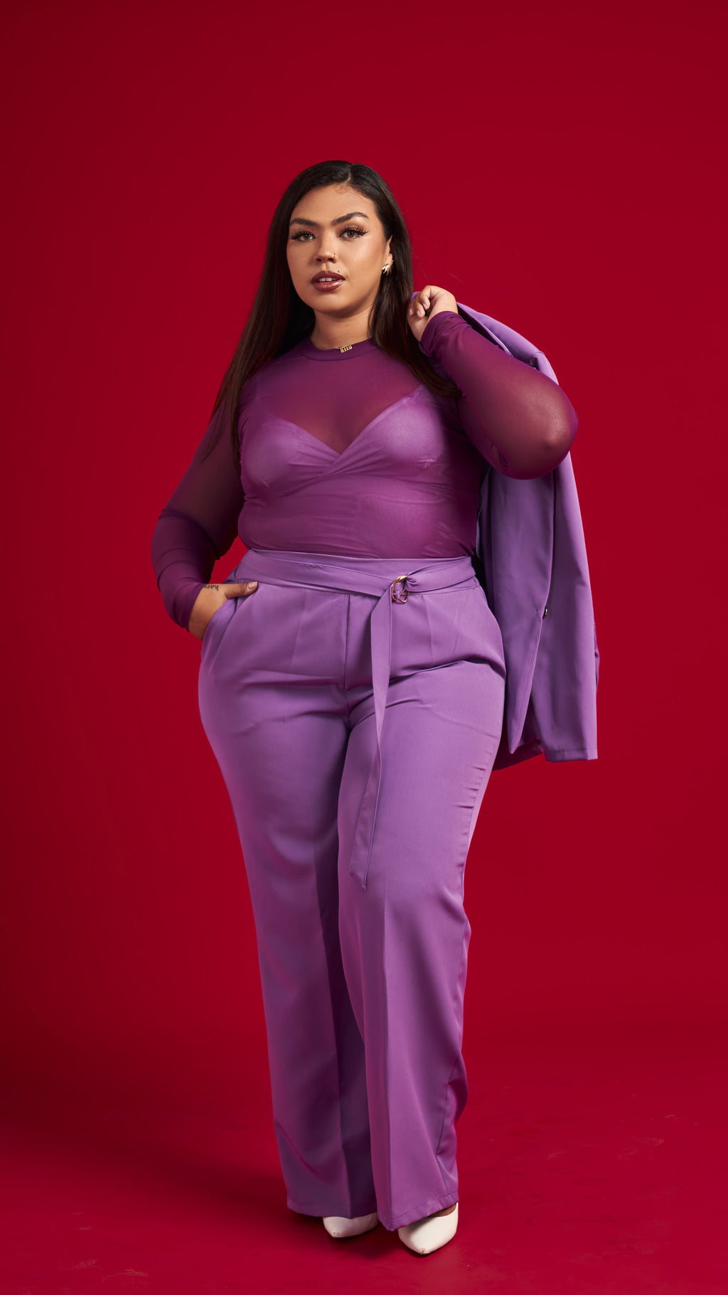 Top de Tul Nahomi color Morado