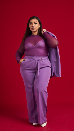 Top de Tul  Nahomi  color Morado