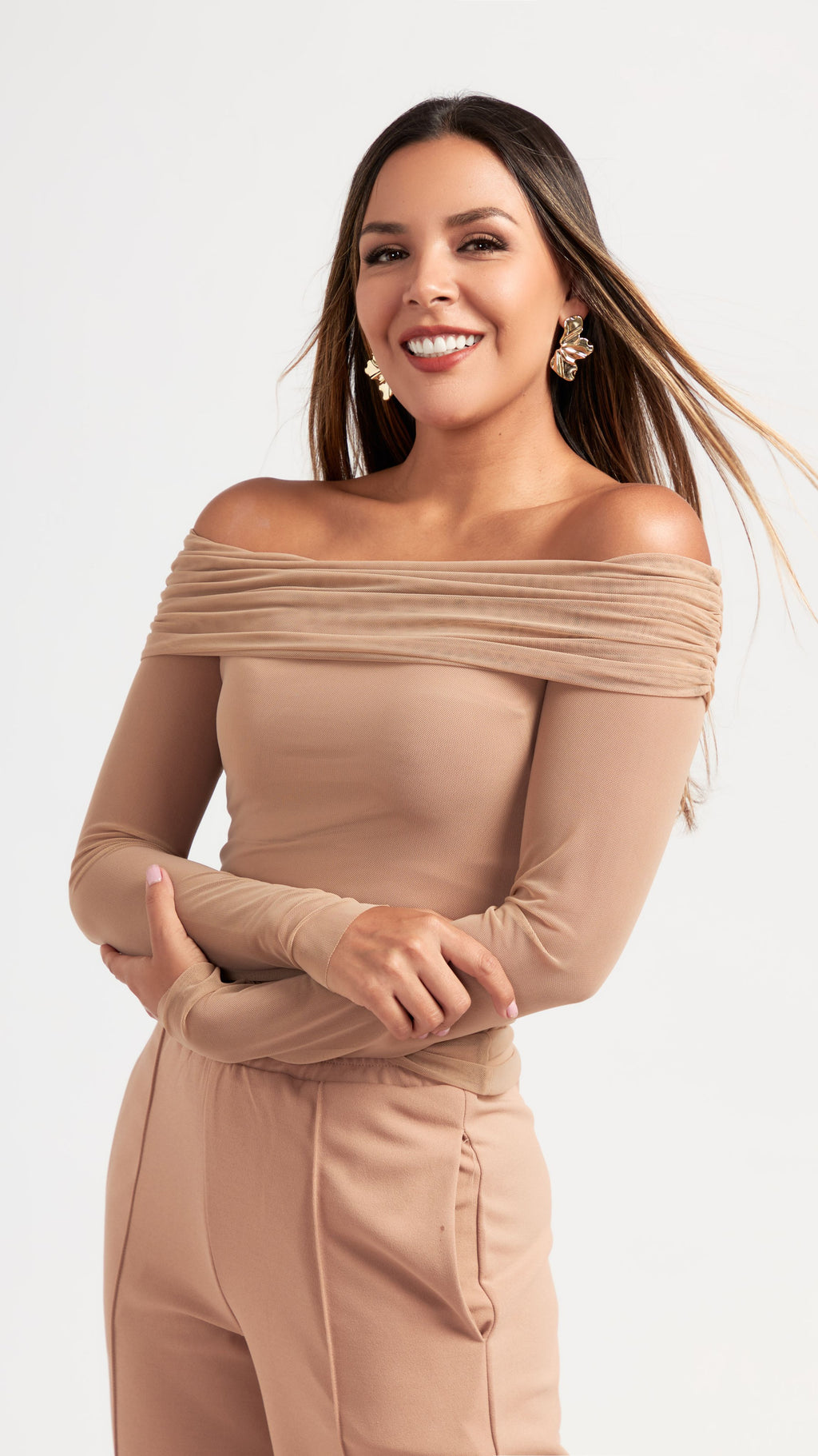 Top de Tul Off Shoulder Jhoselyn