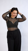 Top de tul Polka Dots
