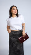 Falda de Satin Lunares