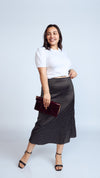 Falda de Satin Lunares