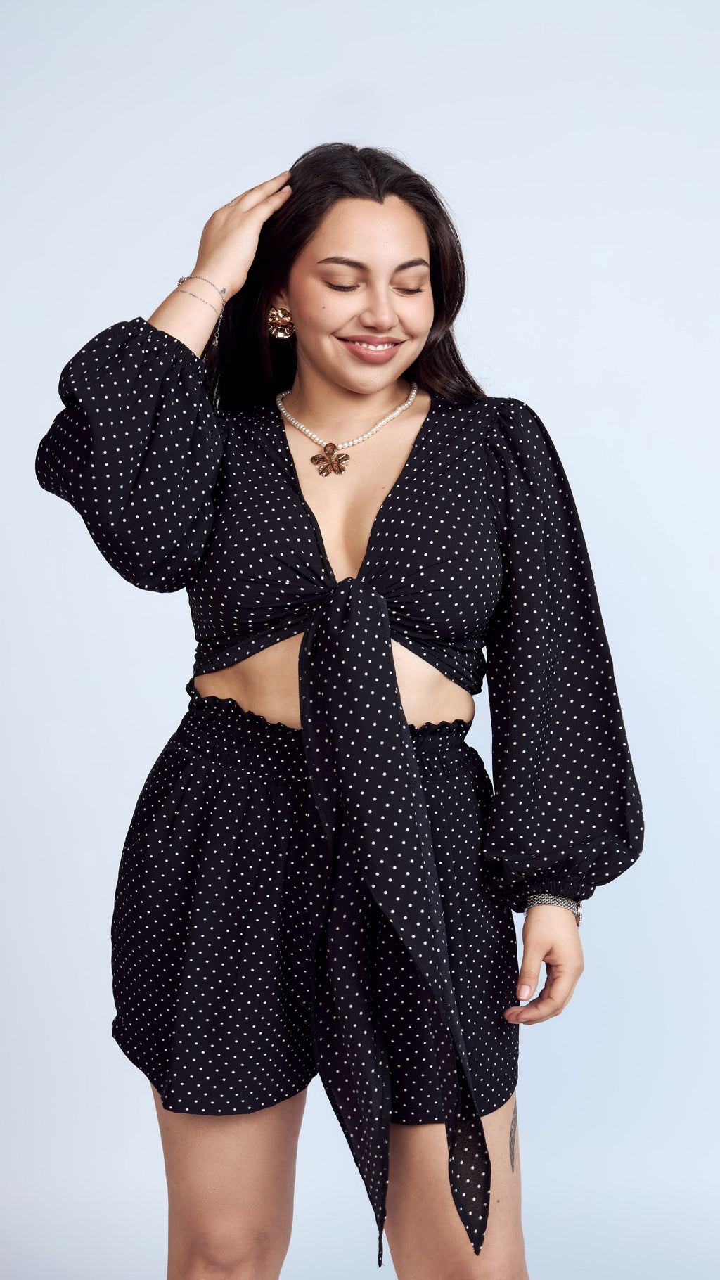 Blusa Amarrable Polka Dots