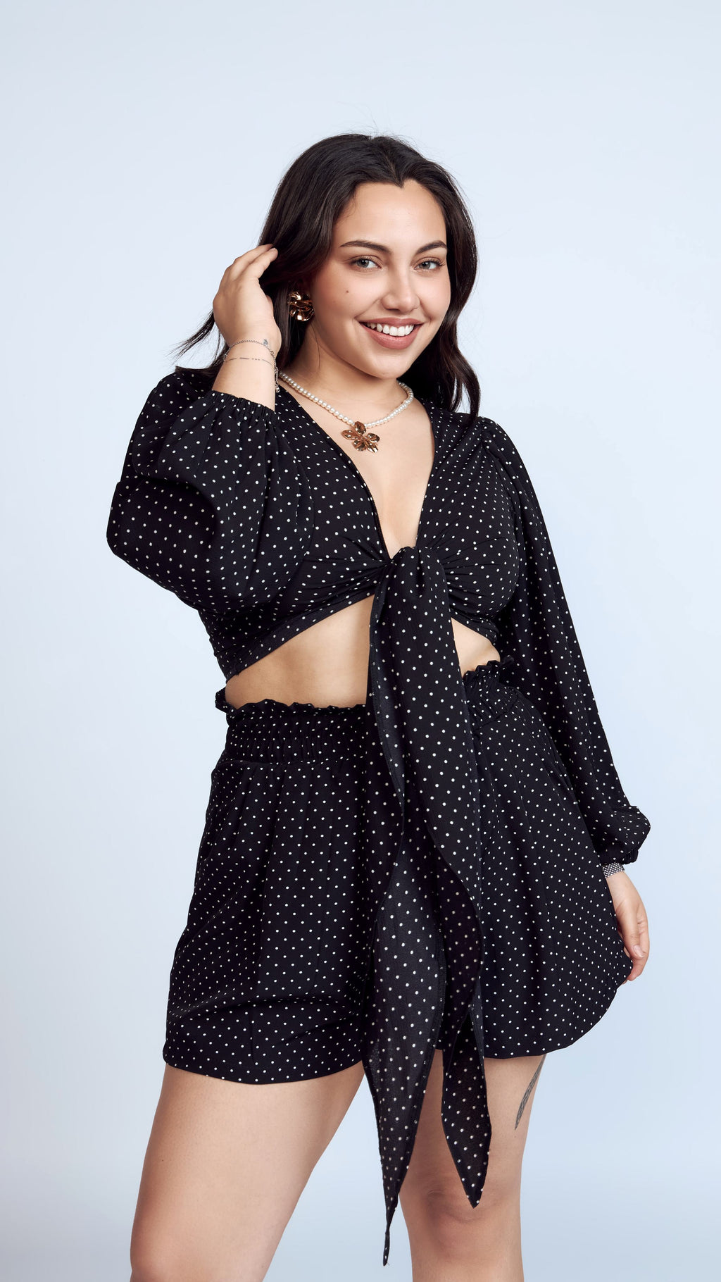Blusa Amarrable Polka Dots