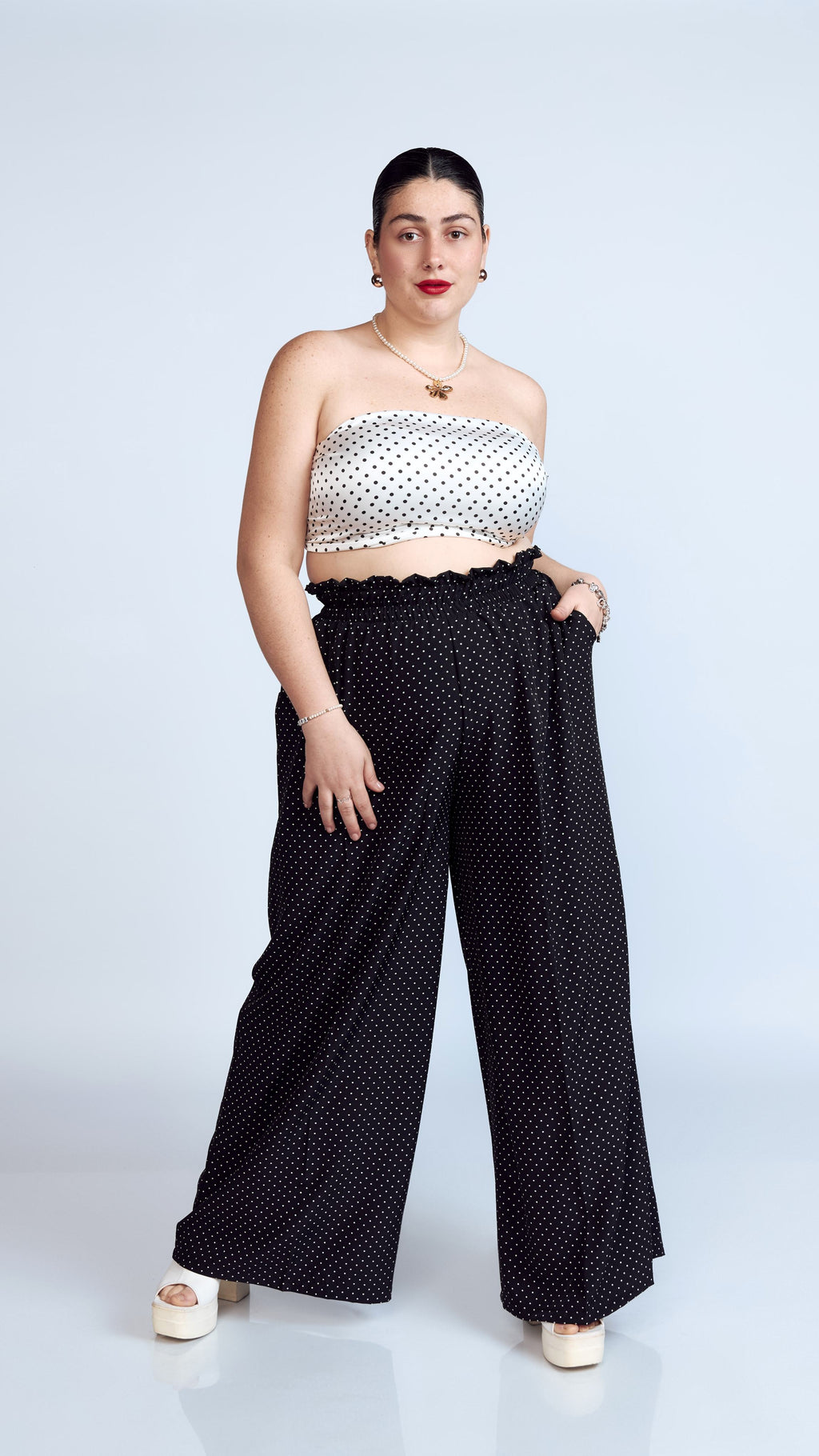 Pantalon Palazzo Polka Dots