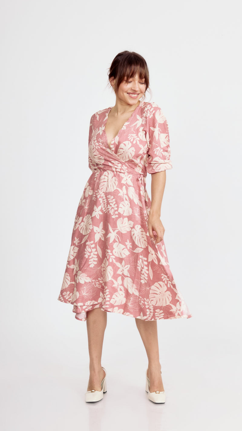 Vestido Envolvente Floral